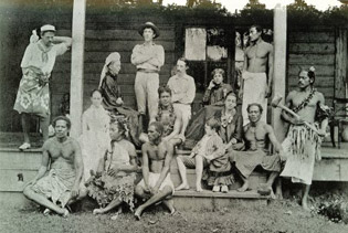 Die Stevenson Familie auf Samoa (1892)