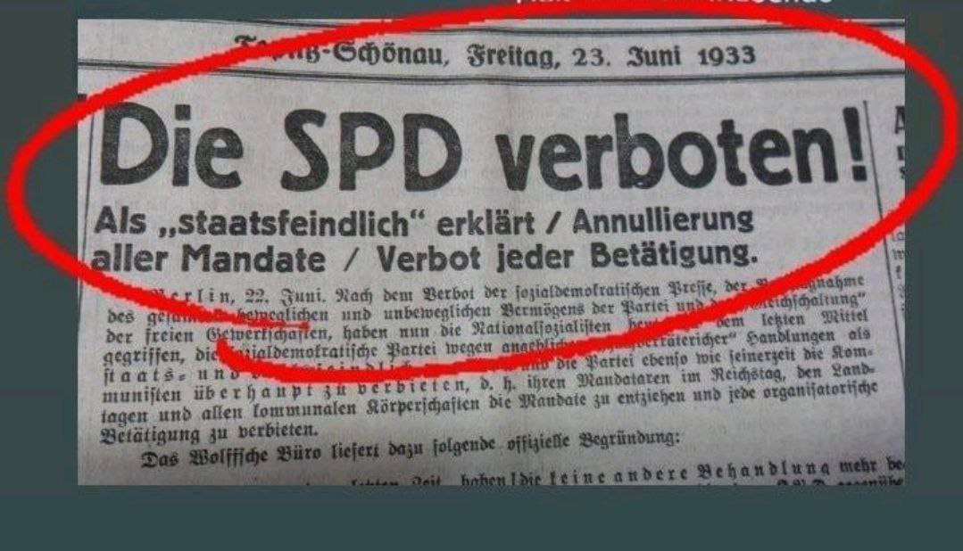 SPD verboten
