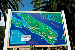 Übersichtstafel der Insel Šipan