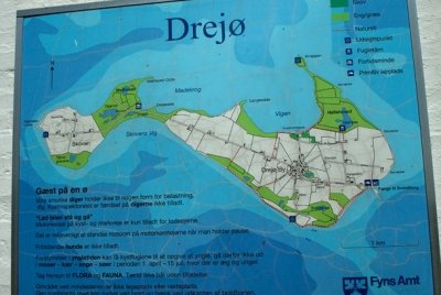 Landkarte Karte von Drejø