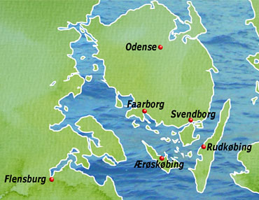 Karte Dänische Südsee