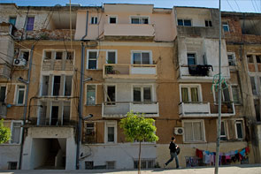 Wohnblock in Albanien